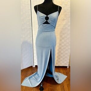 Lucy in the Sky Backless Light Blue Dress